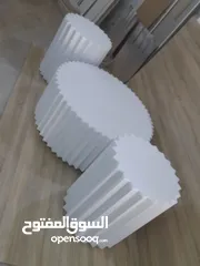  19 طاولات وسط خشب ودهان الون اختياري مكون من ثلاث قطع تفصيل حسب المقاس