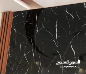  2 ألواح حائط PVC رخامي UV مقاومة للرطوبة والحرارة بقياس 280×122