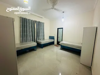  1 بدون عموله افخم سكن مشترك بنات وشباب في عجمان المويهات و الروضة شامل جميع الخدمات فرش جديد اول ساكن