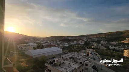  3 شقة عظم مساحتها 160 متر قرب مدرسة بكالوريا الرواد نابلس بيت ايبا اطلالة كاشفة وواسعة مع برندتين