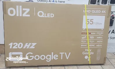  2 OlIZ 55" QLED 4K Smart TV New Sealed!