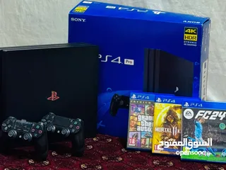  1 PS4 pro 1TB 3 games 2 joystick