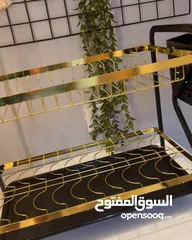  7 مطبقيه  2 دور ذهبي في اسود  المطبقيه الجولد المعدن مطبقية كاملة متكاملة لكل احتياجات المطبخ
