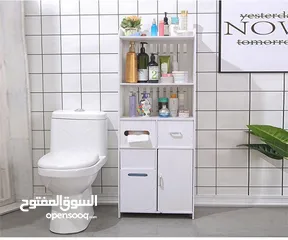  14 ستاند الحمام العصري PVC – أناقة ونظام في قطعة وحدة تصميم أنيق باللون الأبيض يضيف لمسة فخمة لأي زاوية