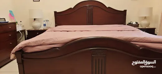  1 Original wood bed!! Without side tables and mattress