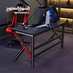  3 مكتب جيمنج فايبر خشب و ارجل معدنية gaming disk