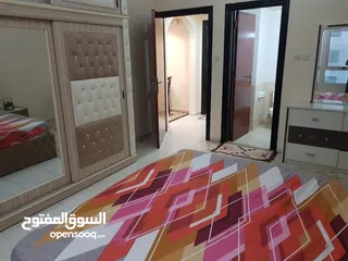  7 ضياء)غرفة وصالة للايجار الشهري في الشارقة  بفرش فندقي اول ساكن شامل انترنت قريب ل دبي اطلالة مفتوحة