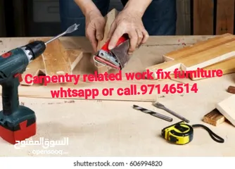  2 carpentry related work house service and fix furniture curtains and door locks all type