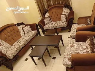  4 طقم ضيوف تفصيل خشب زان بالكامل مكون من 7 مقاعد الله يبارك لصاحب النصيب للجادين الاتصال