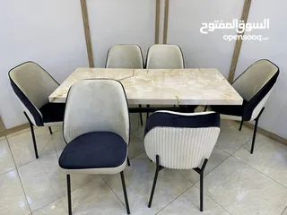  2 ميز طعام راقي مع 6 كراسي