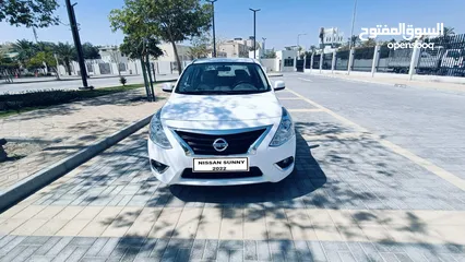  1 Nissan Sunny 2022, white car for sale