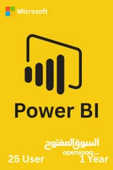  1 Power BI Pro 25 User 1 Year (Pre-Owned)