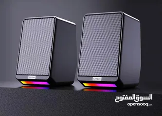  3 Lenovo TS38 ThinkPlus Multimedia AUX Desktop Speakers سبيكر لينوفو بسلك