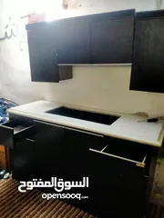  5 مطبخ صغير يصلح لروف من اجود انواع الخشب خشب لاتيه ثقيل مع قاعدة مع رخام 2 متر في 60