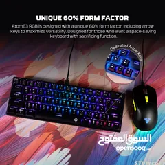  4 Fantech Atom63 MK859c Mechanical Gaming Keyboard & Mouse Arabic/English