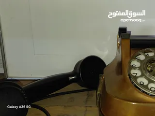  4 تلفون قرص انتيك نحاسي