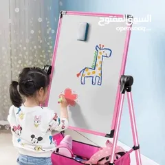  2 لوح تعليمي للاطفال مزدوج (وجهين) المنتج الاكثر طلبا للاطفال وطلاب المدارس يحتوي على أقلام وطباشير