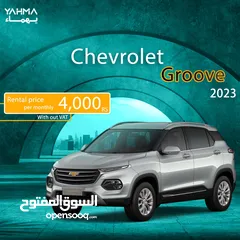  1 Chevrolet Groove 2023 for rent - free delivery for monthly rent