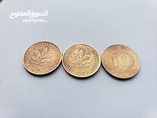  10 73قطعة نقدية معدنية ألمانية نادرة 1950م