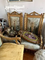  4 كنب انتيكا وشمعداناات