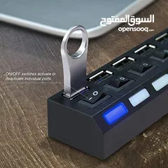  4 موزع USB 7 Port USB 2.0 Hi-Speed Hub