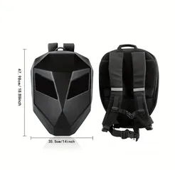  3 LED Knight Backpack, Laptop Bag, Motorcycle Riding Backpack, Hard Shell Travel Bag, Waterproof Backp