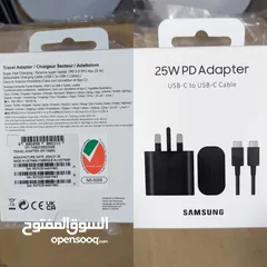  2 SAMSUNG AUTHENTIC 25W CHARGER WITH TYPE-C TO TYPE-C CABLE