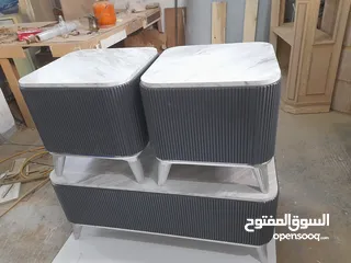  28 طاولات وسط جميع الوان مقاس حسب الطلب جودة عالية مكون من ثلاث قطع خشب ودهان