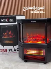  2 صوبة فايربليس ديكورية فاخرة قوة 2000 واط لتدفئة عالية جداً 3 أعمدة + هيتر هواء ساخن