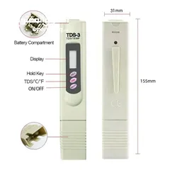  14 جهاز فحص نسبه ملوحة المياة المحمول قياس نسبه الملوحه في الماء ماء TDS Meter