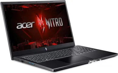  7 جديد - Acer Nitro V Gaming Laptop i5-13420H  RTX 4050  15.6" FHD IPS 144H  8GB DDR5  512GB Gen 4