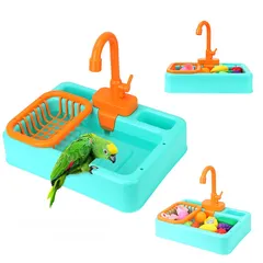  2 مسبح اوتوماتيكي للطيور automatic love birds bathtub