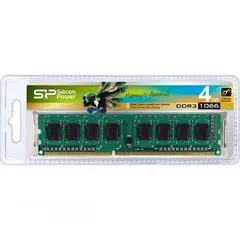  4 Silicon Power 4GB DDR3 UDIMM-1066 MHz For Desktop رام 3 جيجا كمبيوتر