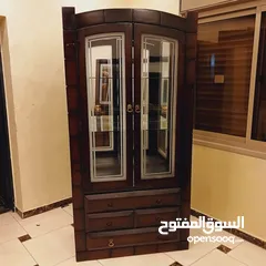  4 #_غرفه_سفره_مودن_تفصيل3_قطع_فل_كوالتي بحاله الجديد استخدام مده قصيره وخشبها زان سويد ودهان جوزي وت