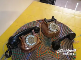  5 هاتف قرص ارضي نحاس انتيك فاخر