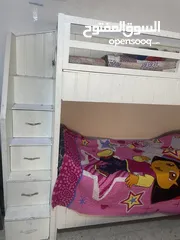  3 تخت خشب ممتاز طابقين مع جوارير