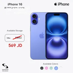  1 تحطيم الاسعار مكفول سنة iPhone 16-128GB متوفر لدى سبيد ستور