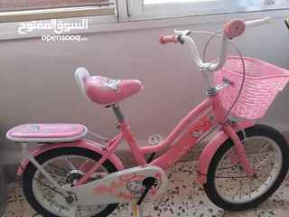  1 بسكليت للاطفال للبيع وردي بناتي للعمر من 7 لعمر 11