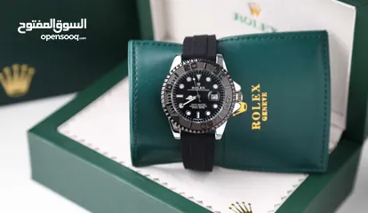  11 ساعات Rolex ستيل + جلد مع بكج رولكس لساعة وبطاقة كفالة لمدة سنة كاملة من تاريخ الاستلام  تواصل واتس