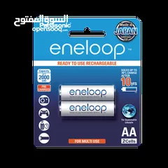  2 Panasonic Rechargeable Battery بطاريات شحن بناسونك صناعة اليابان قياس AA ممتاز جدا