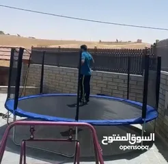  1 ترامبولين نطيطه مقاس كبير اكبر مقاس بالسوق 5 متر اصلي ثقيل جديد بالكرتونه