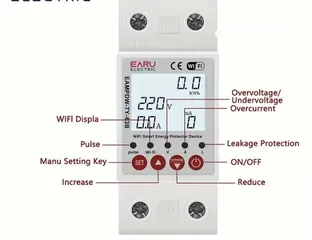  1 جهاز حماية الطاقة الذكي WiFi مع تحكم عن بُعد
