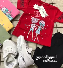  8 بيجامة بناتي خروج بنطلون خامة بنكلين ليكرا من 4سنوات لغاية 10سنوات بسعر مميز جدا ولا اروع