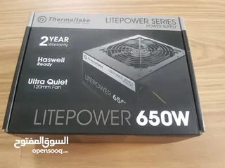  1 باور سبلاي PSU 650w THERMALTAKE نسخة litepower للبيع 