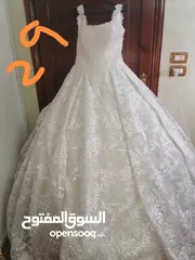  5 فساتين زفاف وخطبة... بدلات زفاف وخطبة وطرحات عروس وتوربان عروس