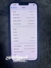  3 I phone 14 plus 128  ايفون 14 بلس بحالة الوكالة بطارية 99 كفالة شغاله بسعر حرق