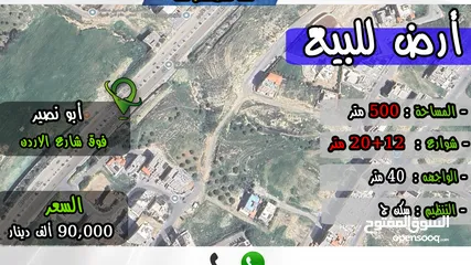  1 رقم الاعلان (4592) ارض سكنية للبيع في منطقة ابو نصير
