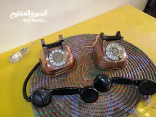  4 هاتف قرص ارضي نحاس انتيك فاخر