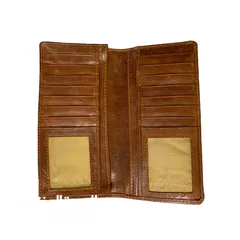  6 Companion Long Bi-Fold Leather Wallet and Card Holder - Slim Fit Pocket Size