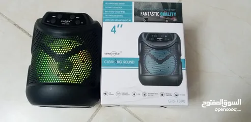  12 سماعه 4 انش شحن سماعات مكبر صوت مع راديو وبلوتوث و اضائه سماعة سبيكر SPEAKER